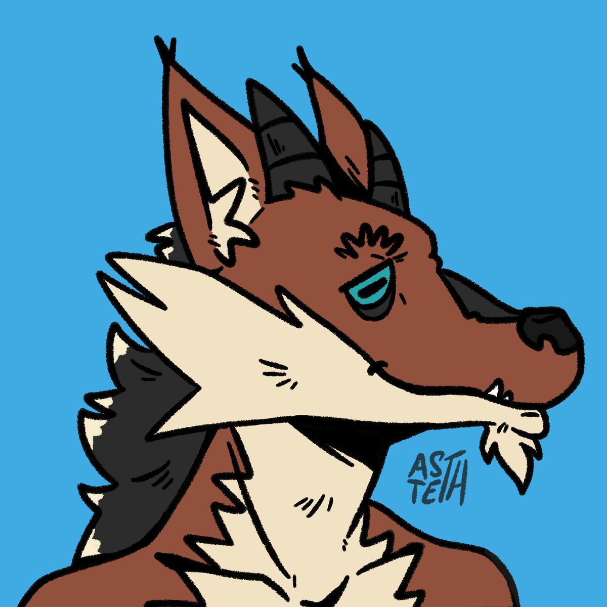 AstethART's tweet image. Simple icon I made of my fursona to use :]

#furry
