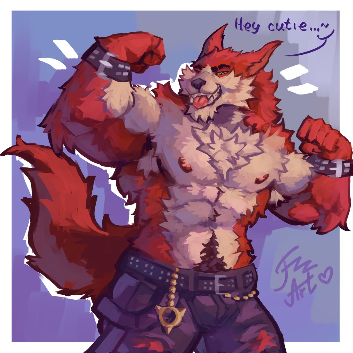 faurenzzart's tweet image. New woofer from fort~
#LycanWest #furryart