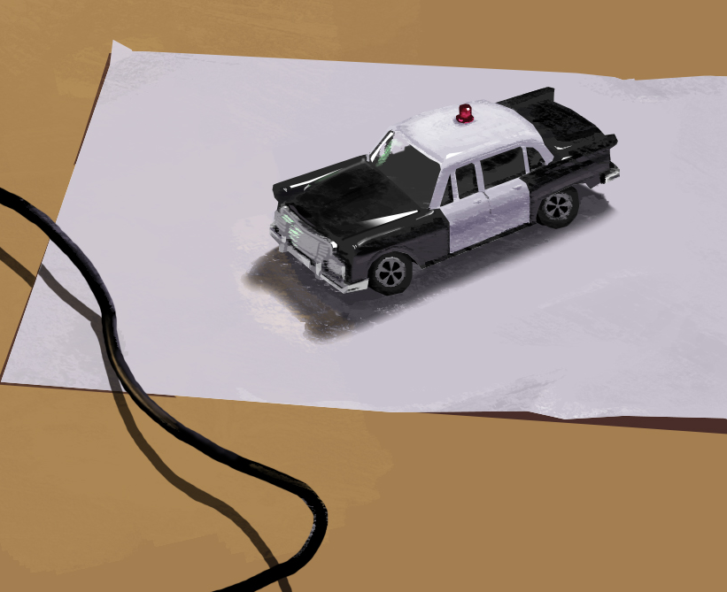 pairbit's tweet image. 描きたくなって、買う雑貨。
#パトカー　#絵描きさんと繋がりたい  #painting