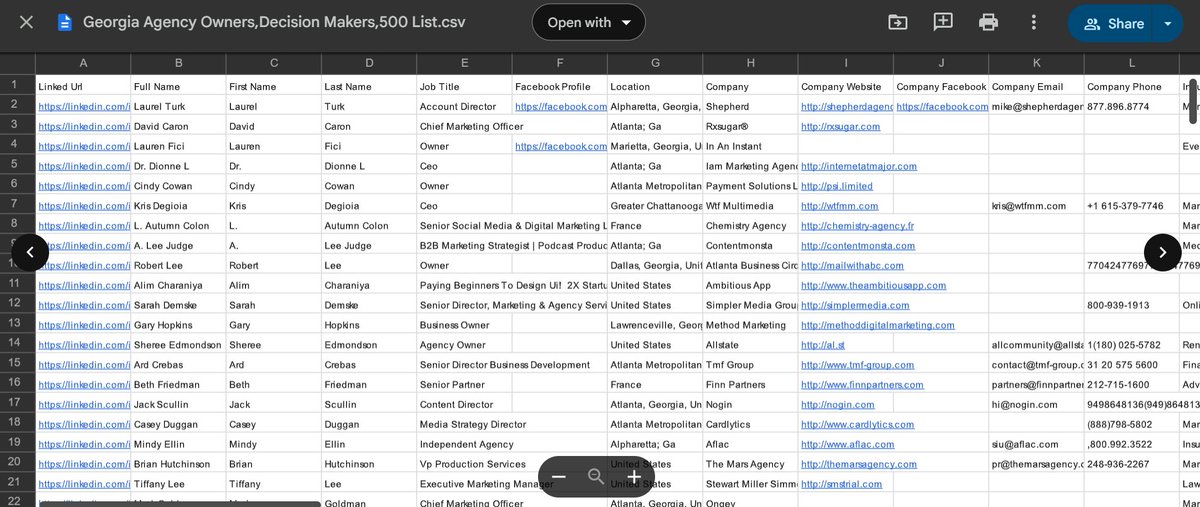Just pulled a FRESH LIST of AGENCY OWNERS ACROSS THE U.S.

Includes direct emails, phone numbers, and LinkedIn profiles
(all cleaned and up to date).

Normally this list goes for $1897, but I’m sharing it here for FREE.

Comment “189” + Like + Repost and I’ll DM you the full