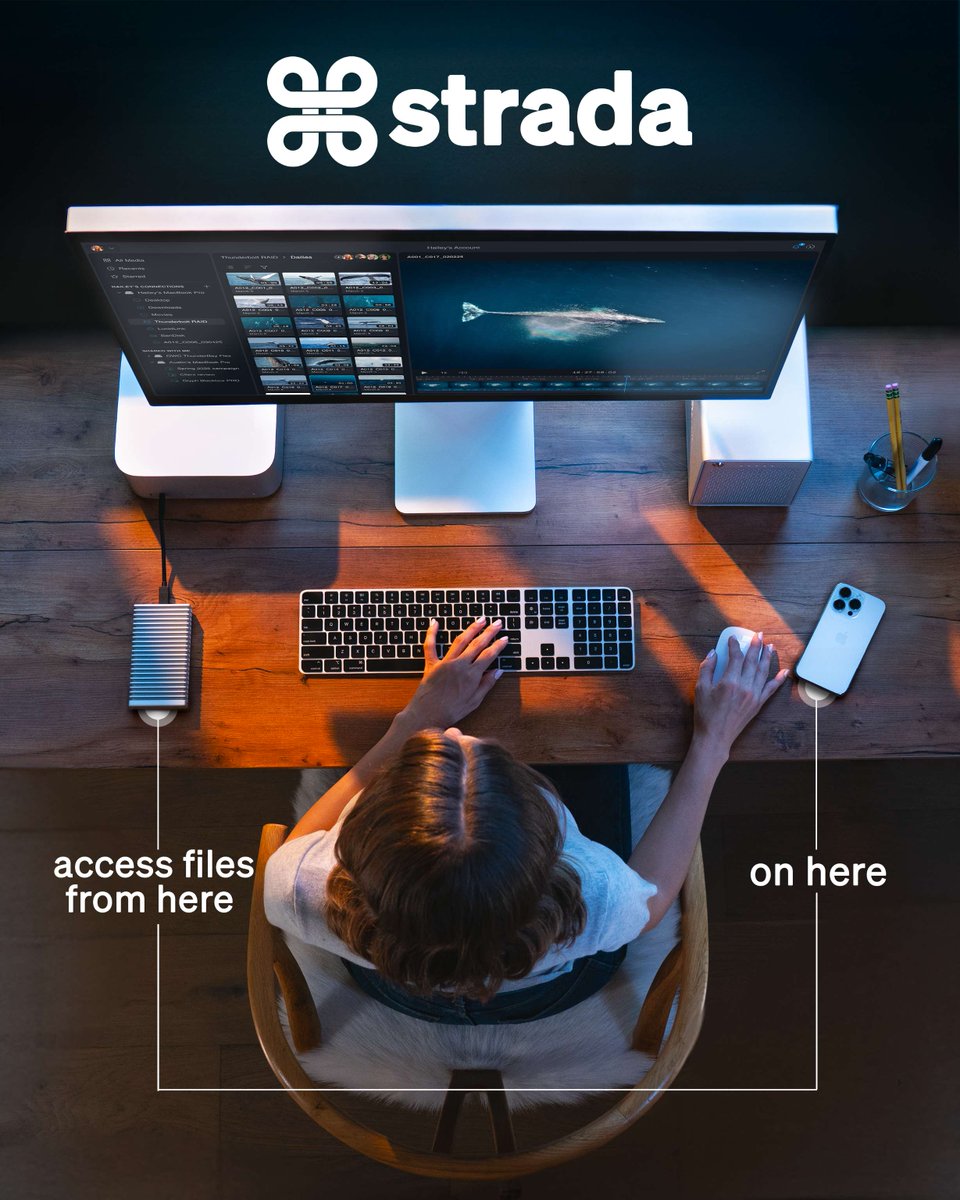 Your files follow you anywhere with Strada Mobile. Available on iOS and Android. Strada.tech 🤝