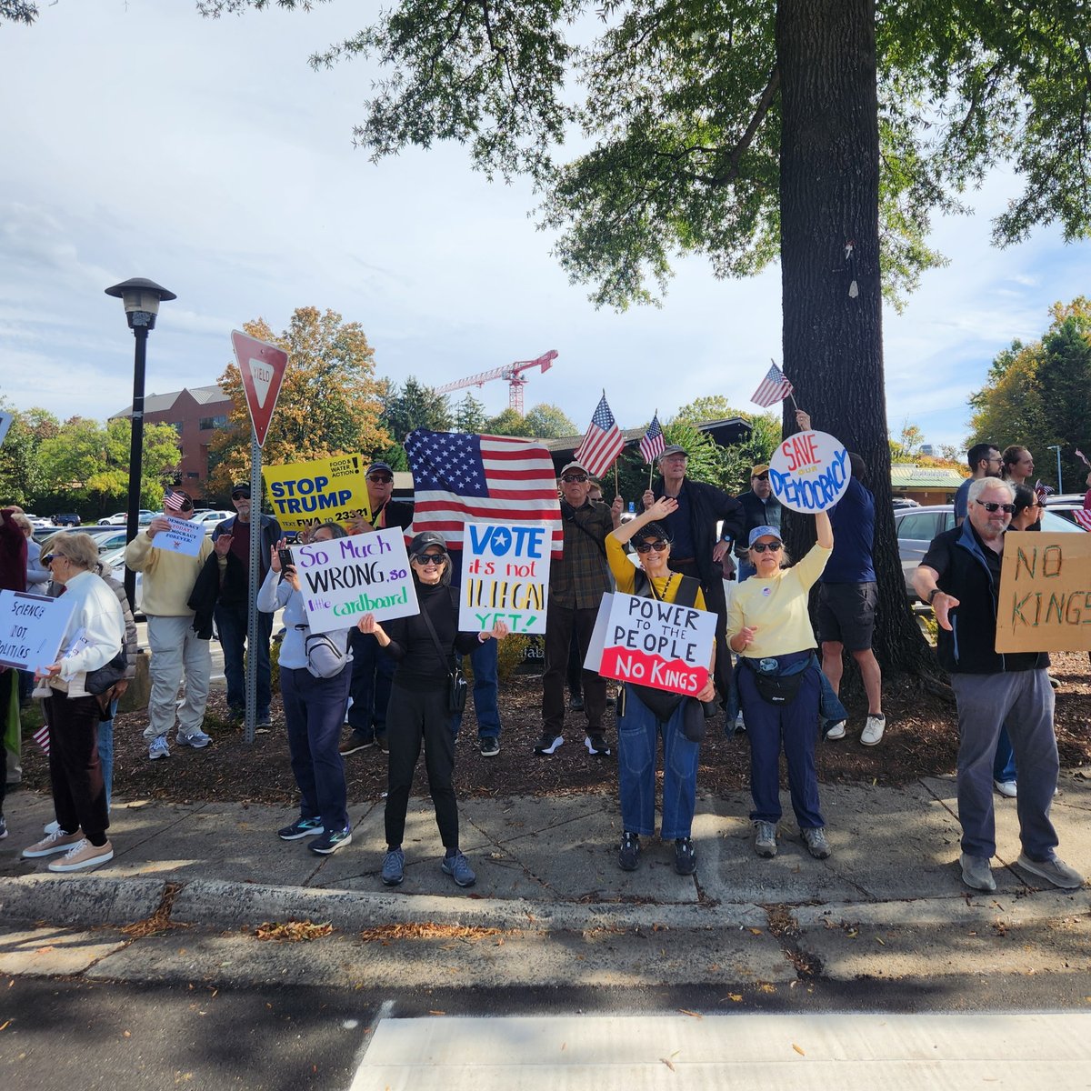 Spoiler alert: there was a lot of honking! #NoKings #McLeanVA