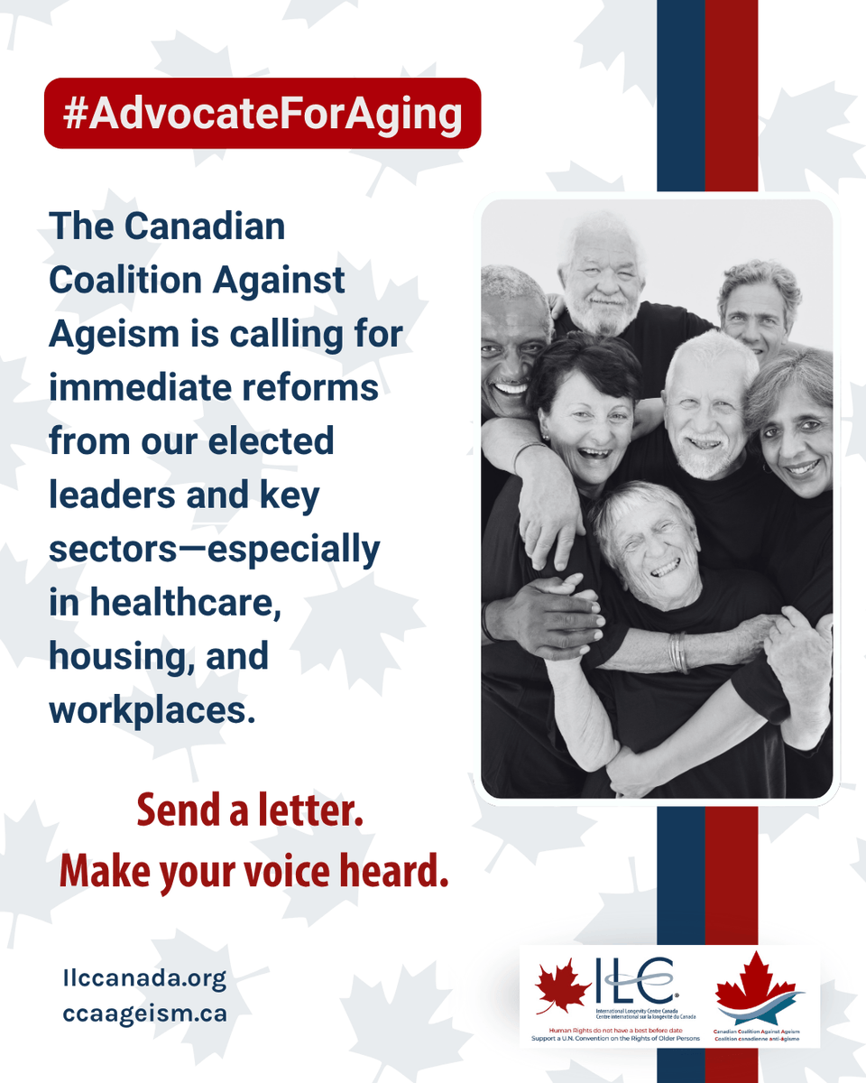 📢 1 in 4 Canadians will be over 65 by 2030—yet older people remain overlooked in policy &amp; leadership.

It’s time to act. Join CCAA’s Call to Action to eliminate #Ageism &amp; ensure dignity for all older persons.

👉 Send a letter: cstu.io/0b100b

#EndAgeism #FutureOfAging