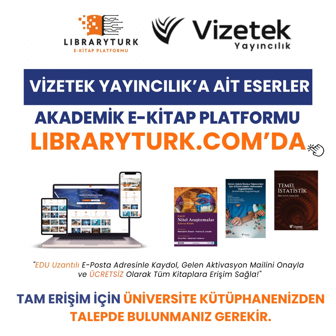 📢libraryturk.com her geçen gün daha da büyüyor.
🥇12,610  e-kitap
🥇58 Nitelikli Akademik yayıncı 
📢Vizetek Yayınları'na ait kitaplar e-kitap olarak LibraryTürk'te 
Koleksiyonumuzda bulunan Vizetek Yayınları'nın kitaplarını incelemek için: 
🔗 libraryturk.com/filtrele-kitap…