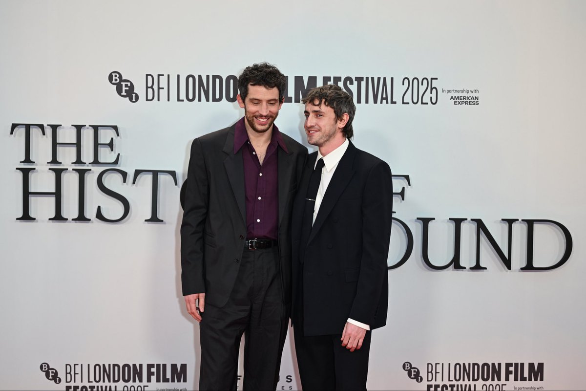 BFI's tweet image. Celebrating every note, every story, and every person who made The History of Sound possible at #LFF with Josh O'Connor, Paul Mescal, director Oliver Hermanus, Emma Canning and screenwriter Ben Shattuck. 🎼