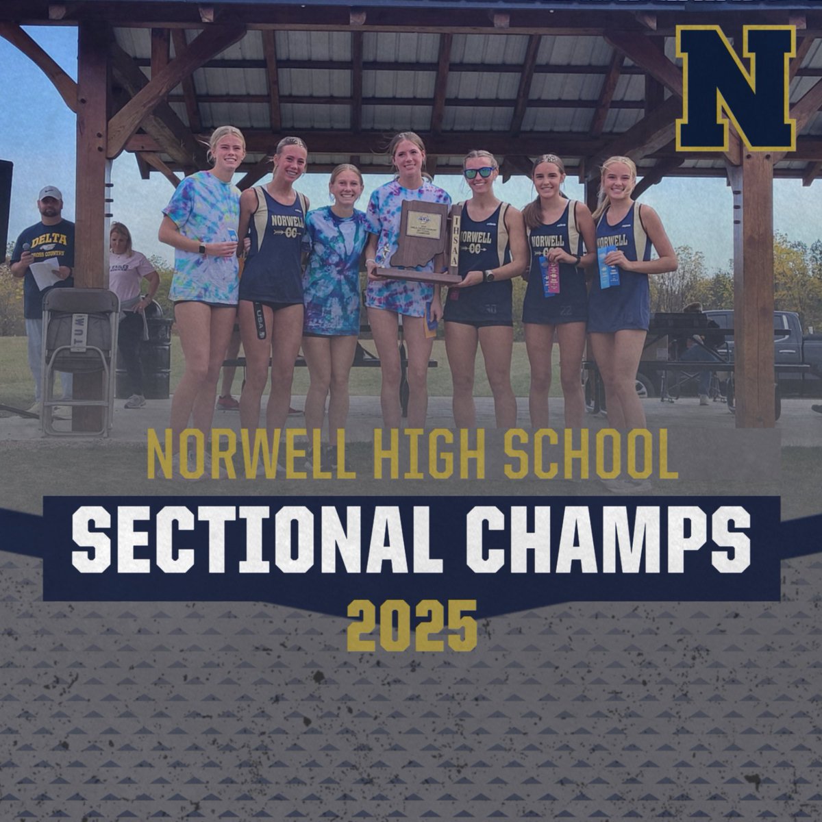 Lady Knights Capture Delta Sectional! Ashley Waldman (6th) 20:48, Brooklyn Meyer (9th) 21:27, Macy Oatess (11th) 21:37, Mia Kurtz (12th) 21:41, Mya Oatess (19th) 22:24, Kylee Hannie 22:42 &amp; Hadley Meyer 23:36.  They will advance to next Saturday's Regional at Huntington Univ.