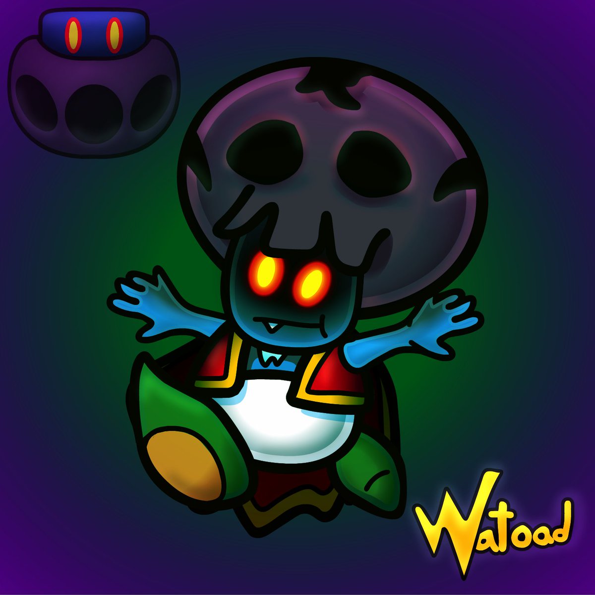 Today's art-post is of my interpretation of Watoad!   

#artmoots #artmoot #MarioKartWorld #Watoad #MarioKart   

Artwork by me!