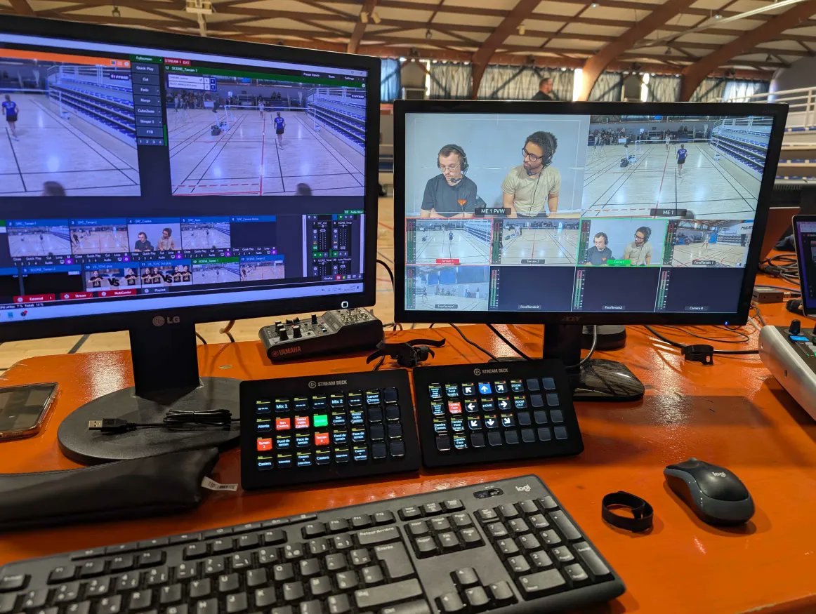 Nouvelle prod, au TOAC pour du Badminton ! (et première prod avec 2 M/E !)

Terrain 1 : youtube.com/live/N8KCQWtW6…

Terrain 2 : youtube.com/live/2VfSfEZ6S…