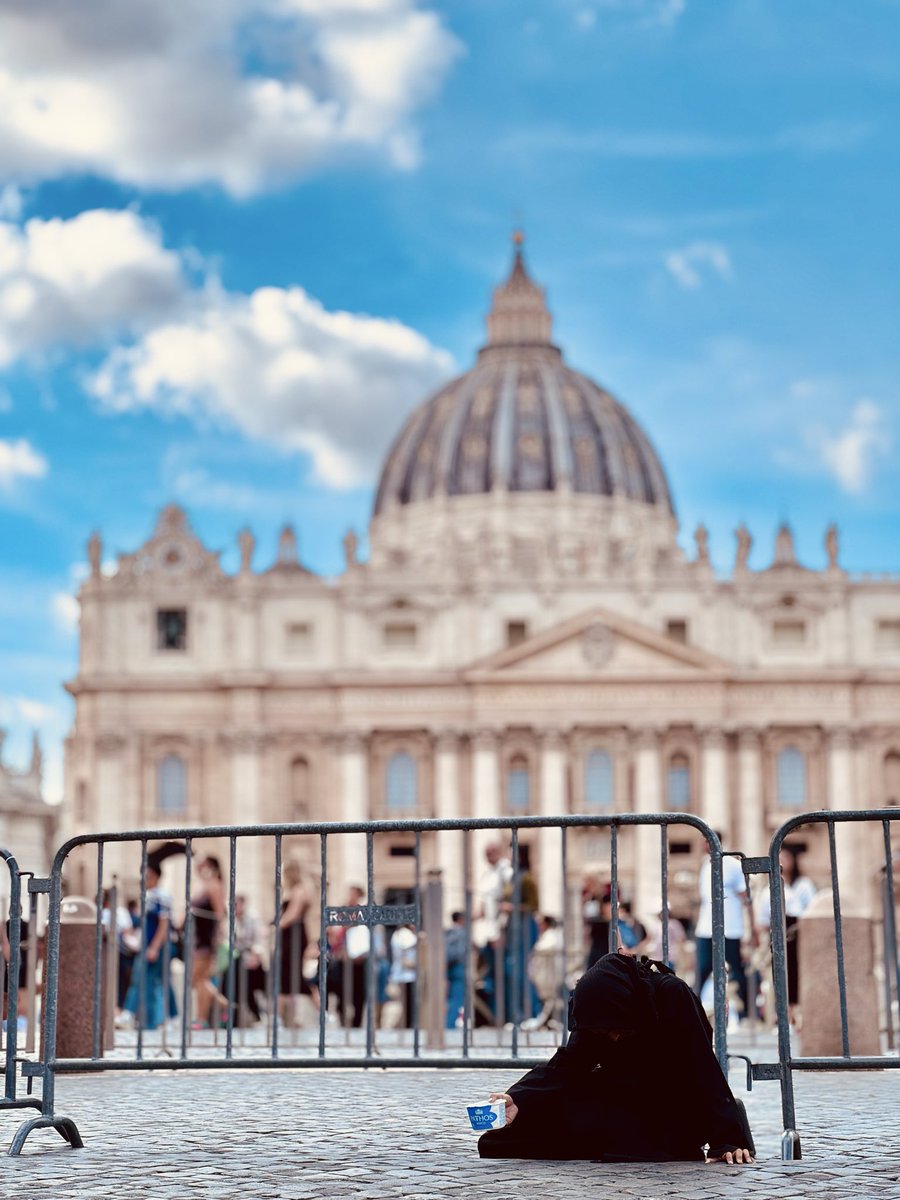 raffytima's tweet image. Amid the grandeur of faith and history, a quiet reminder of humanity’s deepest need - compassion.
