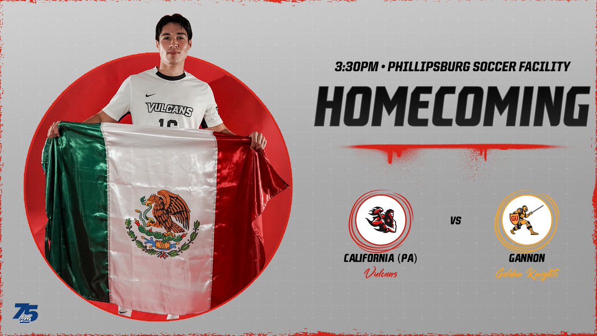 MSOC: The Vulcans start a stretch of three-straight home games on Saturday afternoon when it faces Gannon in PSAC West play!

🗓️ Oct. 18 (Sat)
⌚️ 3:30PM
🆚 Gannon
📍 Phillipsburg Soccer Facility
📈 tinyurl.com/n3mjntsb
