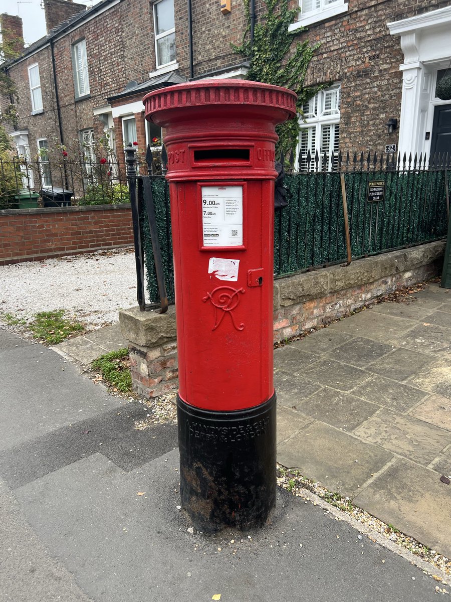 Another Victorian box. This time in York. #postboxsaturday