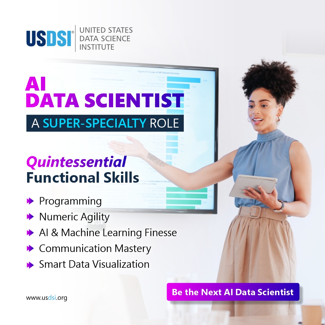US_DSI's tweet image. Blending computational acumen with analytical rigor, AI Data Scientists engineer models that learn, adapt, and predict. They bridge the gap between raw information and transformative, evidence-driven business. Discover More bit.ly/4mMb55M
#AIDataScientist #DataScience