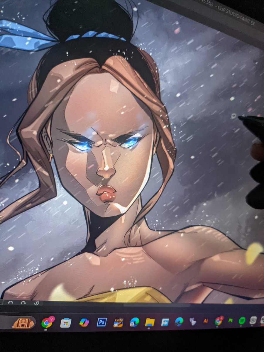 Hey, everyone. I just finished streaming on youtube, and I want to say thank you to everyone who turned up. You guys are amazing, and here's what i worked on. I'll be posting the full image later today.