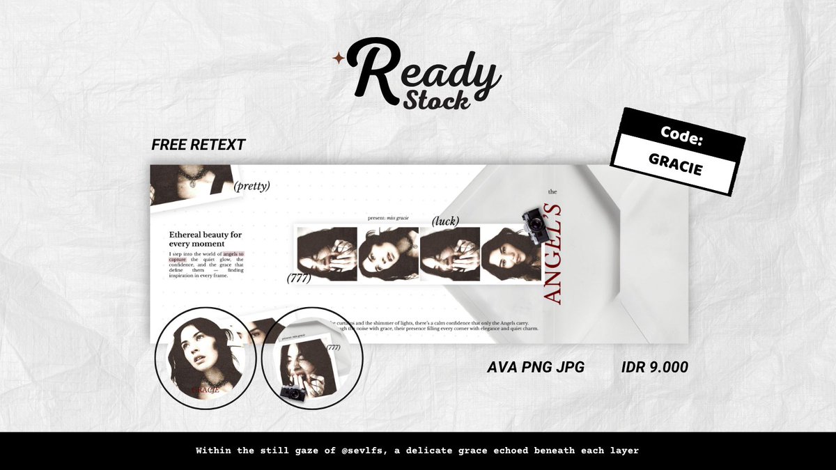 sevlfs's tweet image. bantu repost/rt yaa, makasii🤍     

aku membawa layout ready stock western dari katalog baru aku "The Angel's" yang siap dibawa pulang ke dm/tele aku sekarang! price 9k/each dan payment by QRIS yaa^^ anyway aku juga open by request!

#zonauang #zonajajan