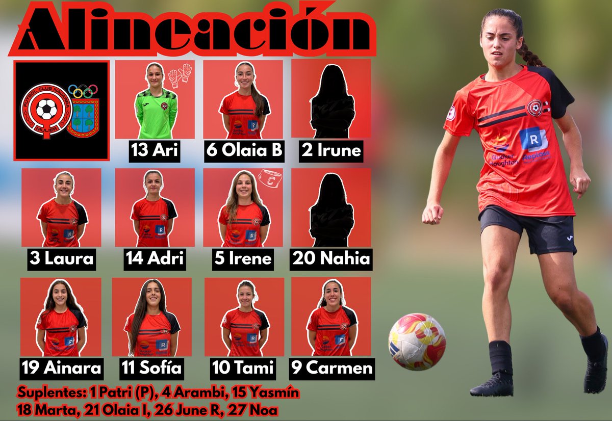 👉🏽 ¡<a href="/SalesianosPam/">Salesianos Pamplona</a> acoge una nueva jornada de liga del primer equipo!

⚽️ Mulier FCN vs SD Lagunak 

👏🏽 ¡Este es el once titular! ¡Vamos! 

❤️🖤 #SienteElOrigen