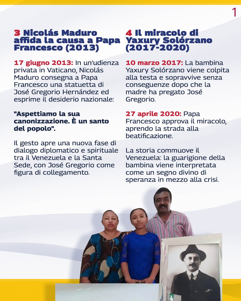 2.. Dal 1919, la devozione a José Gregorio Hernández è cresciuta costantemente. La sua causa è iniziata nel 1949 e oggi, dopo decenni di fede, è diventato un simbolo di unità nazionale.
#Canonizzazione #gfvip #Oriele #donnalisi  #Perletti #prelemi #sergetti