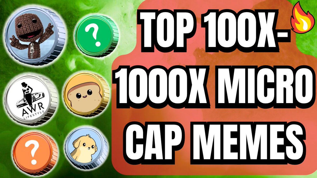 🚀 100X–1000X MICROCAP CRYPTO MEME COINS PRIMED FOR A 2025 BLAST-OFF! youtu.be/IL77ir9hwkA?si… via <a href="/YouTube/">YouTube</a> 

$SACKBOYS $DOGGO $BWED $AWR $MOMO #memecoin