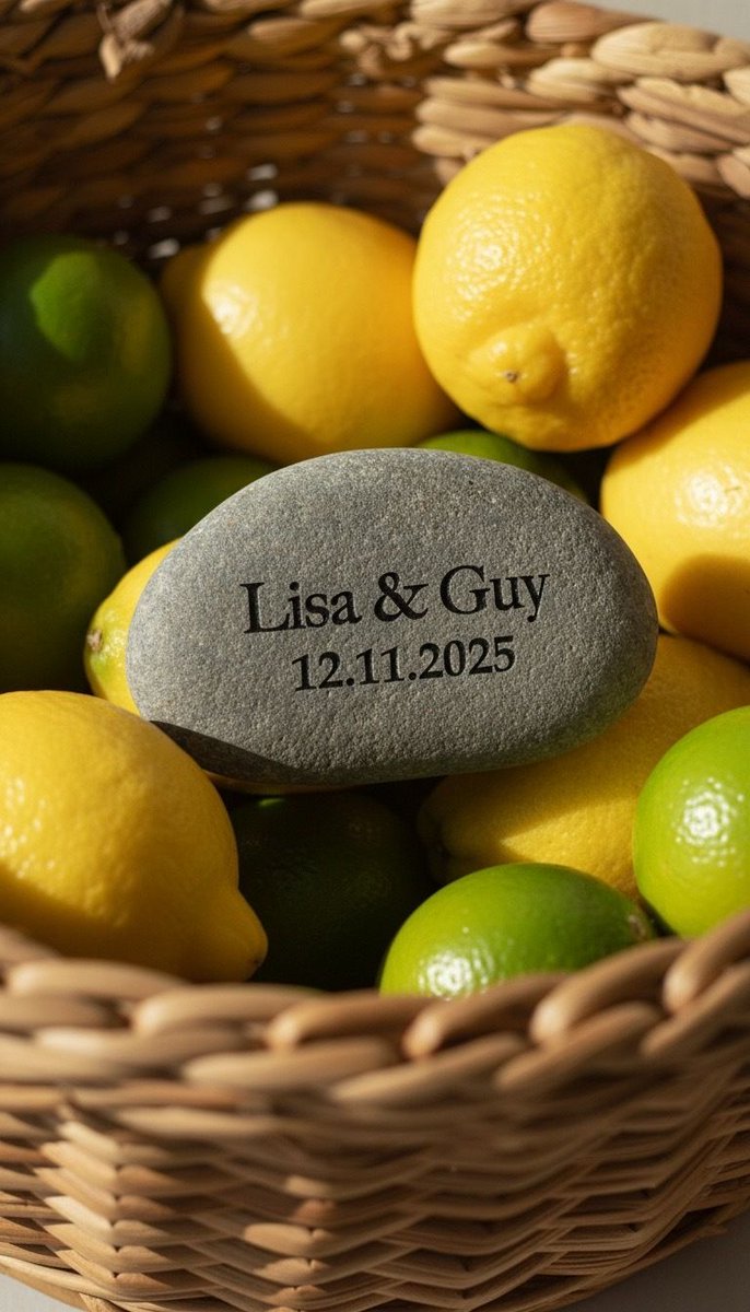 VanbreraStones's tweet image. Love that’s set in stone — Lisa &amp;amp; Guy’s forever begins 12.11.2025. 💛✨
#CustomEngravedGift #WeddingKeepsake #PersonalizedStone #VanbreraStones #EngravedLove