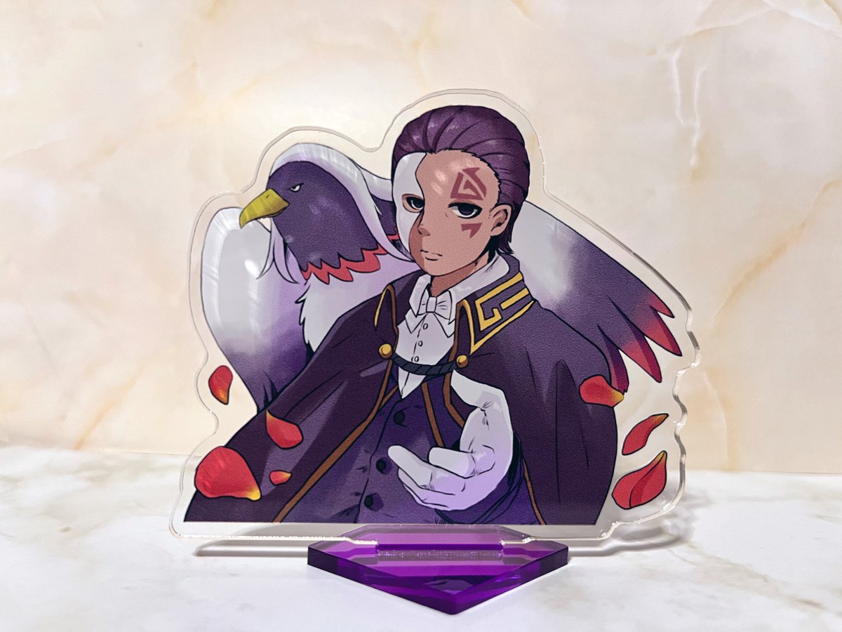 gxgxg_c's tweet image. わーい!ハロタカアクスタ届いた!
横8cm、縦7.5cm
台座がミラーでギラギラです
BOOTHにて配布します
明日 20時頃に開けれるようにします
余ったら季節外れですが
12月のWebオンリーにも出します