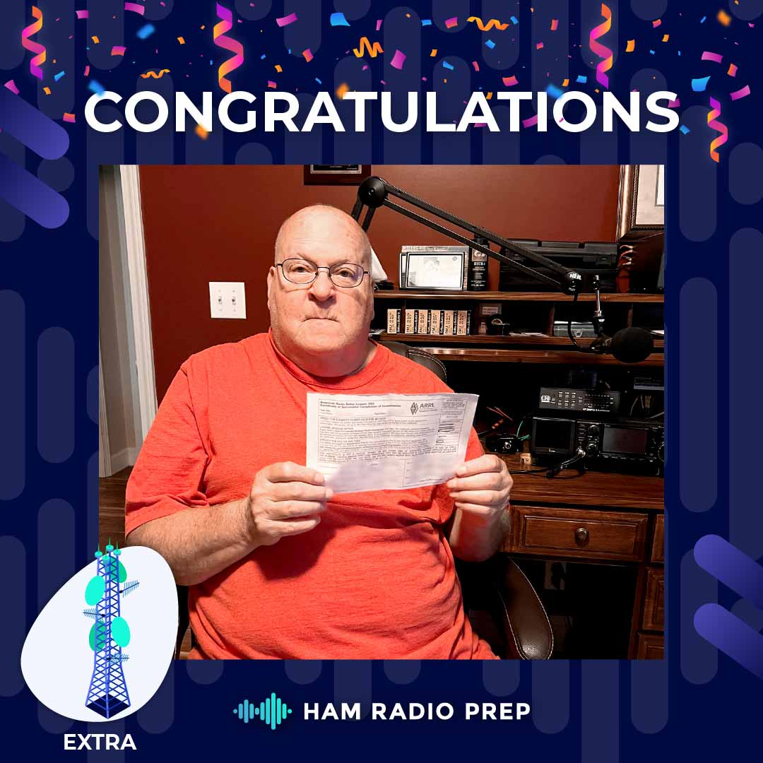 HamPrep's tweet image. 🚀 Huge congratulations to Michael from #SouthCarolina for earning his #FCC Extra Class #HamRadio license! 🎉📡
Michael took his love for the hobby all the way to the top tier of ham radio. 📻❤️ His favorite part of the course? The videos and quizzes, which made learning…