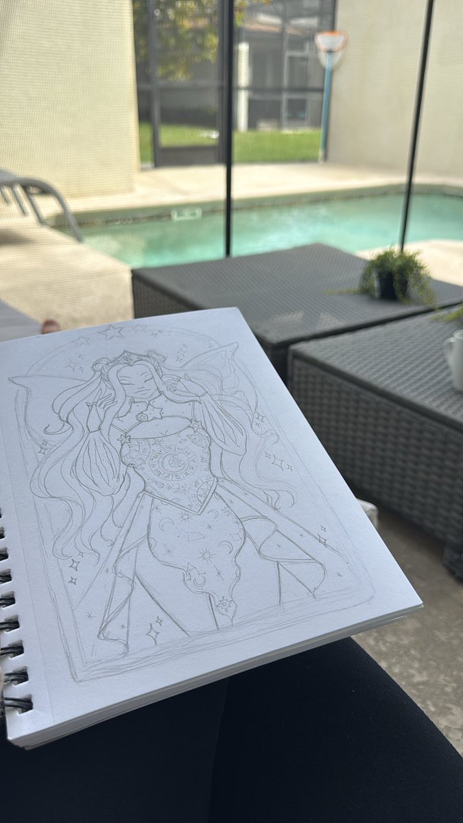 CreationsLilfae's tweet photo. Went on vacation recently and had fun sketching by the pool https://t.co/YBfdzmLk6P