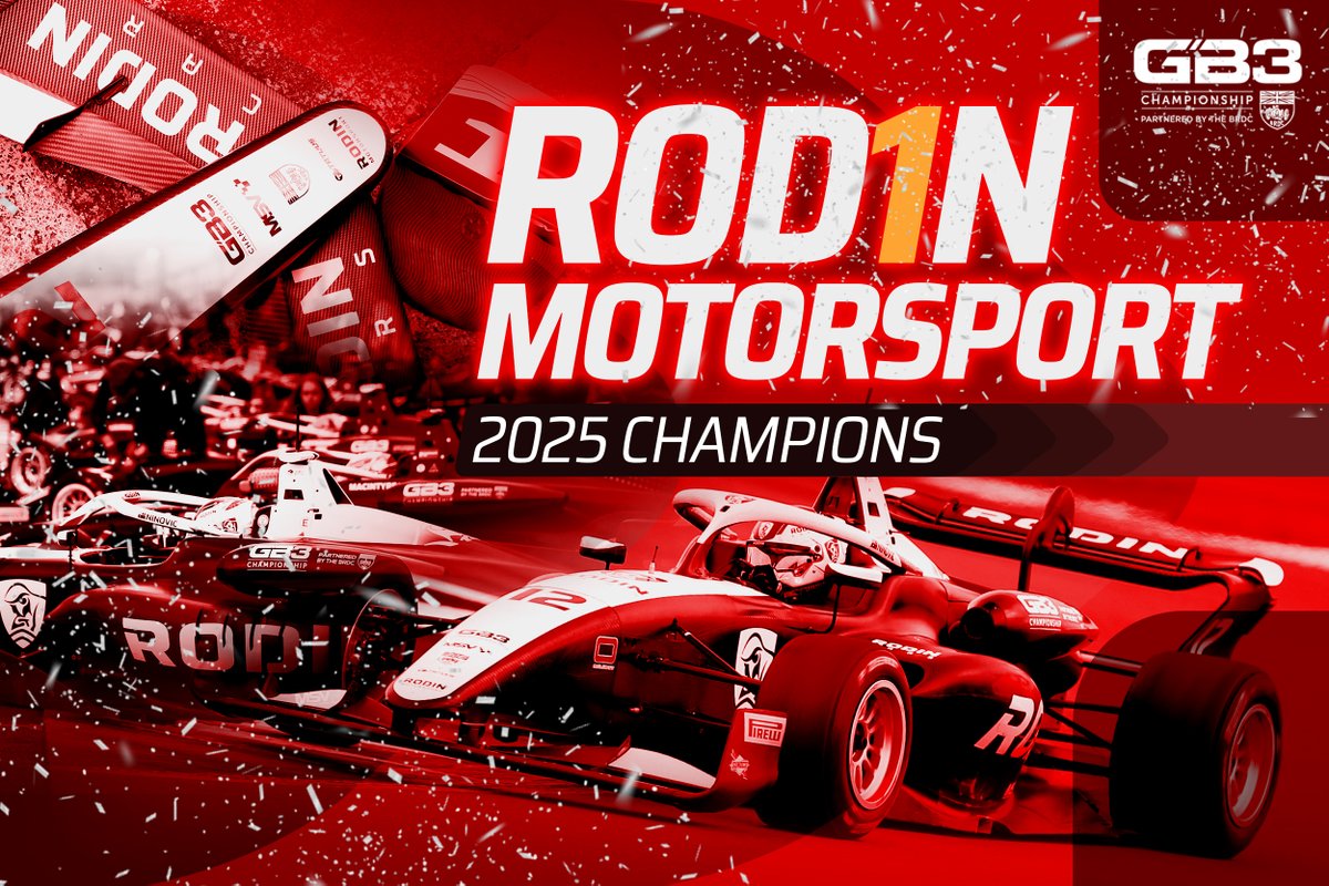 GB3Championship's tweet image. 🏆 TEAM CHAMPIONS🏆

Congratulations to @RodinMotorsport! After their 11th win in 2025, they can no longer be caught in the teams' standings 🎉

That's two in a row 👏