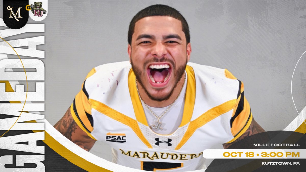 VilleMarauders's tweet photo. 🏈🏈🏈

🆚: Kutztown University
📍: Kutztown, PA
⏰: 3:00pm
📺:https://t.co/XmvMk9KrQh
📻:https://t.co/suv9Ao5OEW
📊:https://t.co/FSngjrQrvR https://t.co/oAFC03MiyN