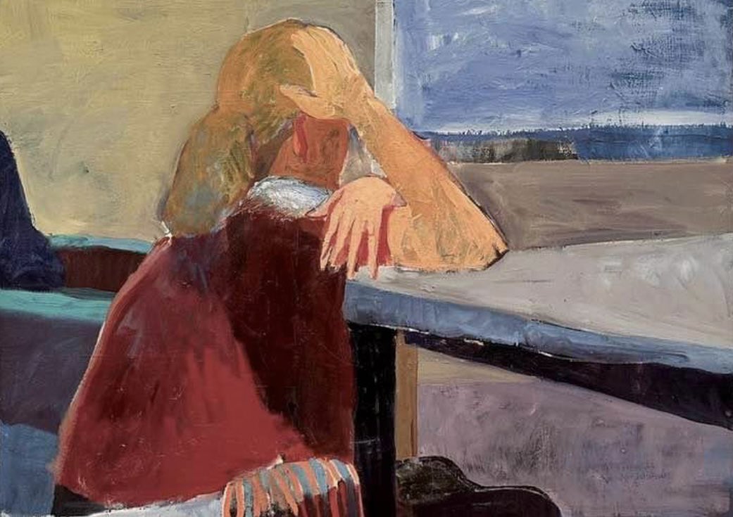 Mein Alleinsein hat
fünf Ecken: farbig und stumm.
Es ist bewohnbar.

Ilma Rakusa ©️Richard Diebenkorn