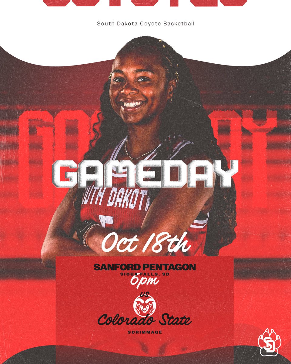 See you at the <a href="/sanford_complex/">Sanford Sports Complex</a> tonight!

🆚- Colorado State (scrimmage)
📍- Sioux Falls, S.D. (Sanford Pentagon)
🕕- 6 p.m.
ℹ️- yote.us/43im13p

#GoYotes