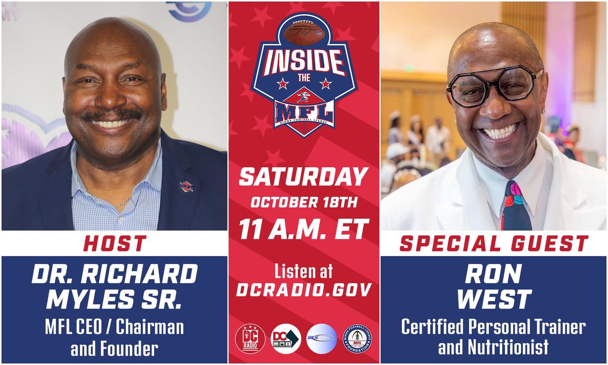 This morning special guest Ron West will join host Dr. Richard D. Myles Sr. on "Inside the MFL," presented by <a href="/DCRadiohd/">DC Radio</a>. Stay tuned to hear about Mr. West and Dr. Myles being honored at the IMAG Media &amp; Voices of Courage Awards Gala and their debut stories in He Exist Magazine.
