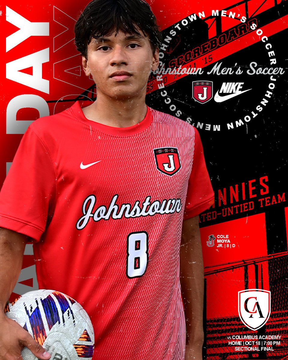 Johnnie Nation, time to GET LOUD! It’s TOURNAMENT GAME DAY!

⚽️ Sectional Final
🆚 Columbus Academy
📍 Frank H. Chambers Stadium
⏰ 7:00 PM
🎟️ ohsaa.org/tickets (Div-IV)

#Together | #GoJohnnies 🎩