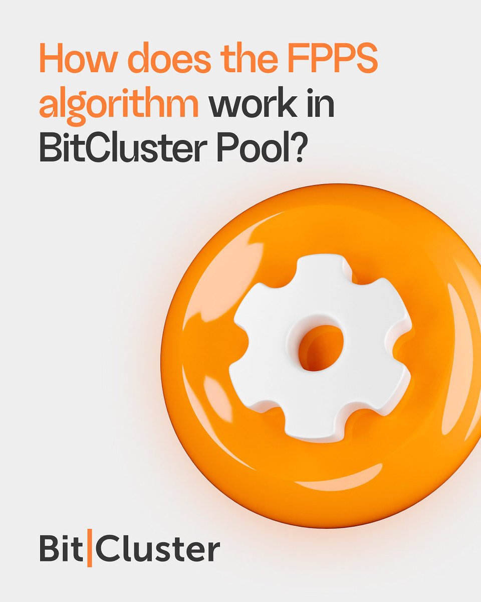 bit_cluster's tweet image. ⚙️ How the FPPS Algorithm Works in BitCluster Pool
#FPPS (Full Pay Per Share) is a payout model where miners are rewarded for every share — that is, every valid solution submitted to the pool.
The key difference is that payments include not only the block reward but also the…