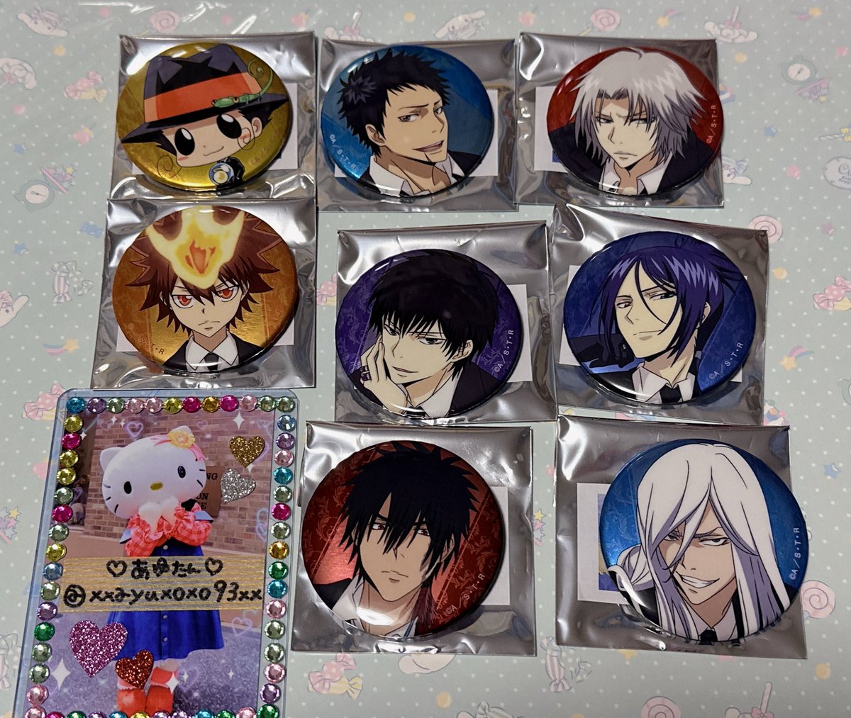 家庭教師ヒットマンリボーン 缶バッジ ラバスト ブロマイド 雲雀 ツナ