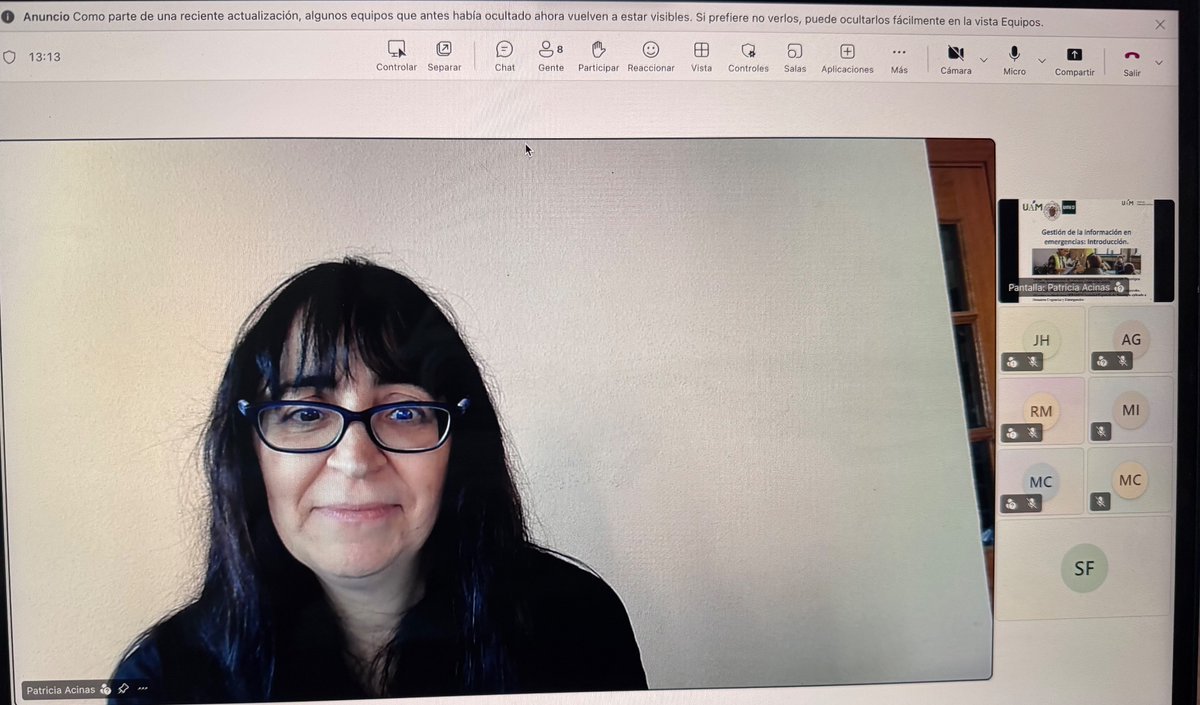 ¿Cómo afectan los rumores y las “fake news” en una gran emergencia? 
Patricia Acinas, psicóloga especialista en emergencias y catástrofes de SEPADEM, lo ha explicado hoy en la sesión de formación de esta mañana.