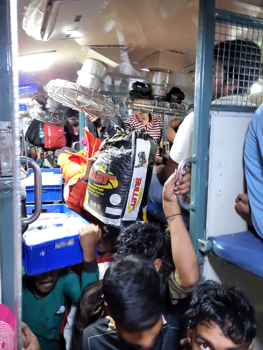 Siddharthyogi_'s tweet photo. After getting reservation done, that is the condition of trains please look into this we're in trouble, can't even go to washroom *No CRPF or TC* in the coach for help us
Disgusting service @RailwaySeva https://t.co/k7WSILonxi