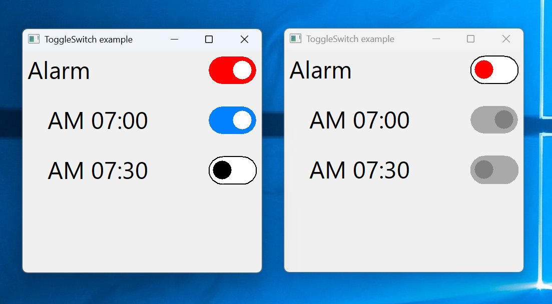 Rayerd's tweet image. DFLにToggleSwitchを追加した。
WinRTのやつはWin32デスクトップアプリから呼び出せそうになかったので自作した。
円弧を描くのがとてもめんどくさかった。
github.com/Rayerd/dfl
#dlang