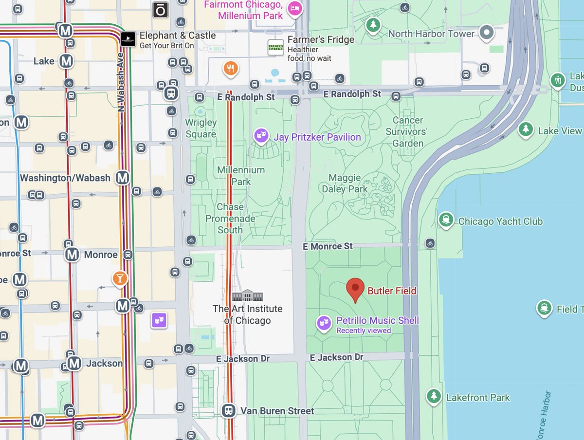 The No Kings protest, aka the Love America rally, is today 10/18 at noon at Butler Field/Petrillo Bandshell at Monroe/DLSD.  blockclubchicago.org/2025/10/17/chi… 

In unrelated news, CTA will be free this morning ***until 11 AM*** for "a scheduled system upgrade." 😉 transitchicago.com/travel-informa…