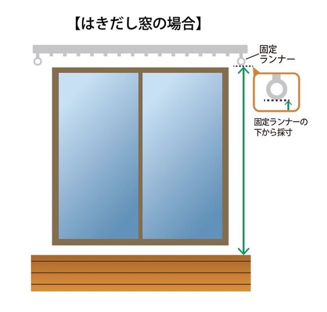 カーテンを新たに買う人は、『窓枠に合わせて測る』のではなく、カーテンレールの端にある『固定ランナーに合わせて測る』が正解です。ちなみに『幅100×丈200cm』サイズが多いけど、物件によって変わるので買う前にメジャーで測る事をオススメ。