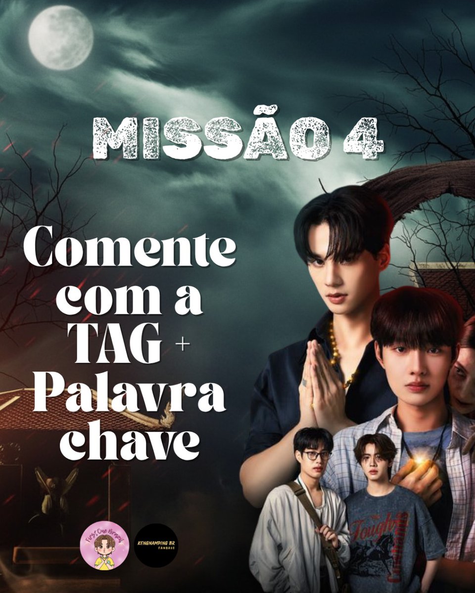 KengNampingbr's tweet photo. 🎯 MISSÃO 4 🎯
A missão de hoje é a mais importante de todas ‼️
O #TimePharanCharn deverá fazer 2.000 comentários usando a tag + palavra chave do episódio de hoje:
Khemjira The Series EP11
#เขมจิราต้องรอดEP11
‼️ Lembretes:
• É 1 comentário por tag + palavras chave;
• Podem comentar coisas aleatórias (ex: cores, paises, comidas, nomes de atores, nomes de bl, animais, etc)
• Apenas o #TimePharanCharn deverá comentar neste post usando a tag + palavra chave.
🏆PRÊMIO:
O time que atingir a meta primeiro dará direito ao time todo assistir a transmissão do evento ao vivo de Khemjira no dia 25/10 gratuitamente!
Khemjira The Series EP11
#เขมจิราต้องรอดEP11
#KengNamping #เก่งน้ำปิง
#KengHarit #nampingster