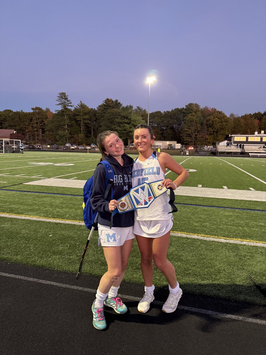 2-0 win over Bellingham! Warrior Belt to Captain Genna McDonald and Ali O’Connell! The team came out flat and these 2 stepped up and brought the energy!! Genna never let up, and used her stick skills to get the ball into a very crowded circle. Ali, used her speed and grit which