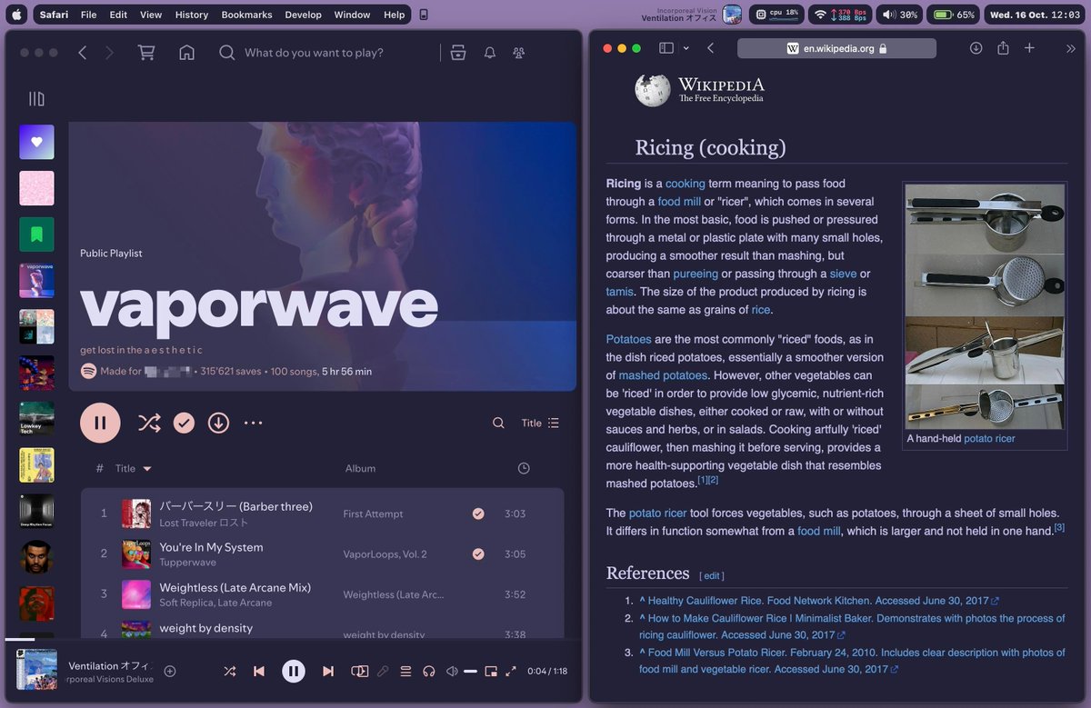 athasdev's tweet image. It looks cool but generally I don&apos;t get the hype around tiling/window managers. 

I use everything on full screen. I mean, it&apos;s all a browser and a code editor, what else are you running even? And why don&apos;t you use the whole space?