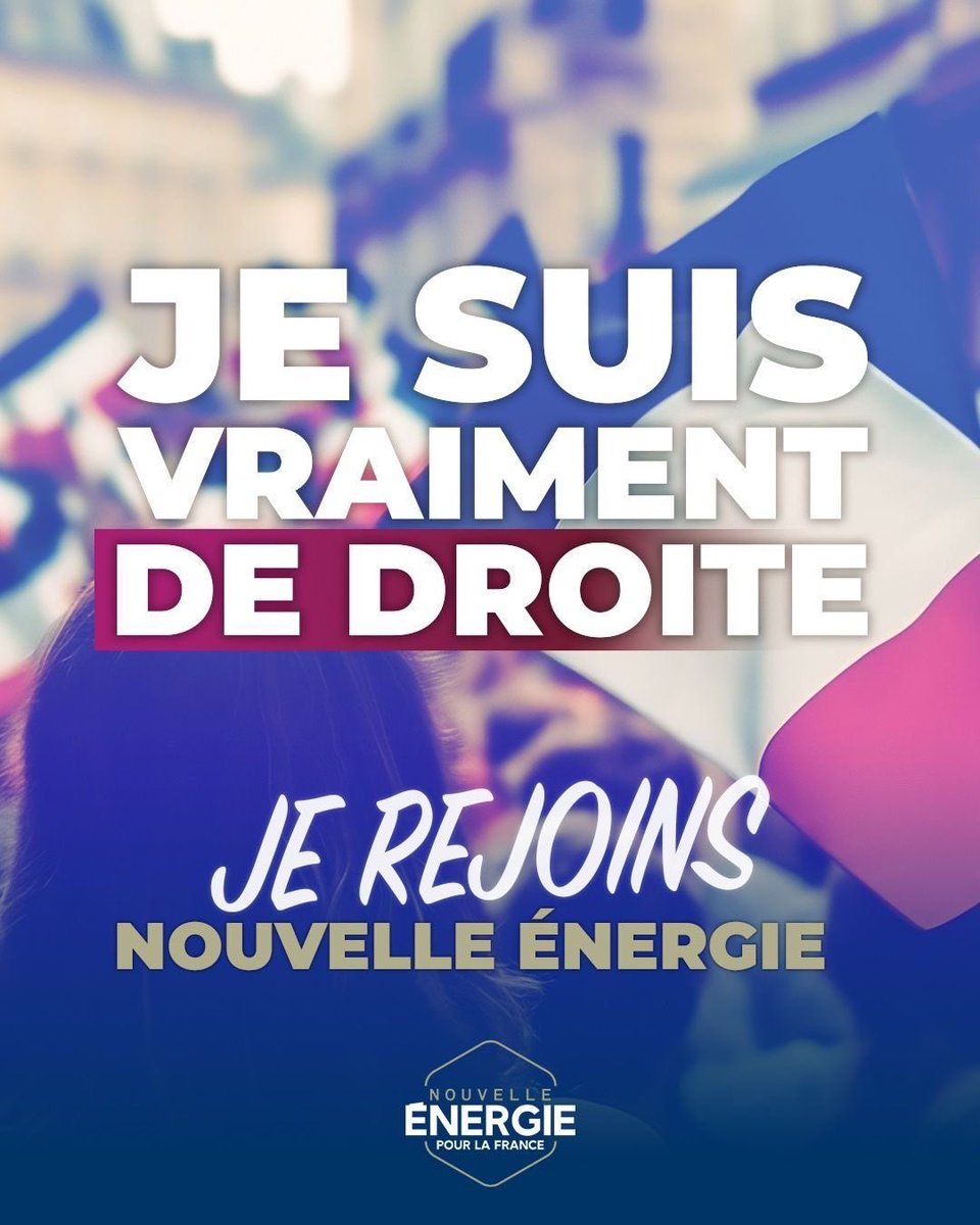 Pascal Ellul (@pascalellul) on Twitter photo 🇫🇷 Je suis vraiment de droite.
C’est-à-dire attaché à la liberté, à la responsabilité, à l’ordre et à la France.
👉 Alors je rejoins <a href="/Nouv_Energie/">Nouvelle Énergie</a> , le mouvement de ceux qui refusent la résignation et veulent redresser le pays.
🔗 soutenir.unenouvelleenergie.fr/adherer
#DavidLisnard #Droite 🇫🇷 Je suis vraiment de droite.
C’est-à-dire attaché à la liberté, à la responsabilité, à l’ordre et à la France.
👉 Alors je rejoins <a href="/Nouv_Energie/">Nouvelle Énergie</a> , le mouvement de ceux qui refusent la résignation et veulent redresser le pays.
🔗 soutenir.unenouvelleenergie.fr/adherer
#DavidLisnard #Droite