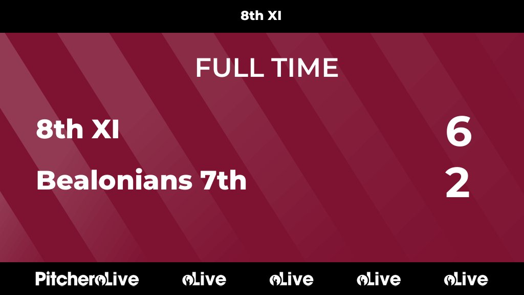 FULL TIME: 8th XI 6 - 2 Bealonians 7th
#8THBEA #Pitchero
oldparmiteriansfc.co.uk/teams/238189/m…