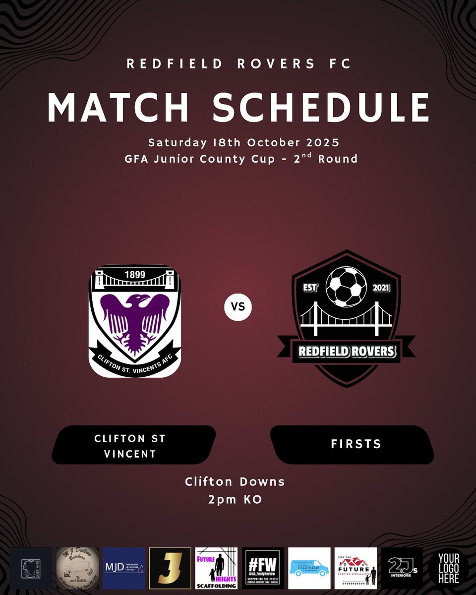 RedfieldRovers's tweet photo. Bit of a delay 👀 but our First team are currently playing against Clifton Down Premier League side Clifton St. Vincent in the 2nd Round of the GFA Junior County Cup.  Updates to follow 📰

No game for the reserves again today! 

#utr #countycup #WeGoAgain https://t.co/i8Ipo7hbTI