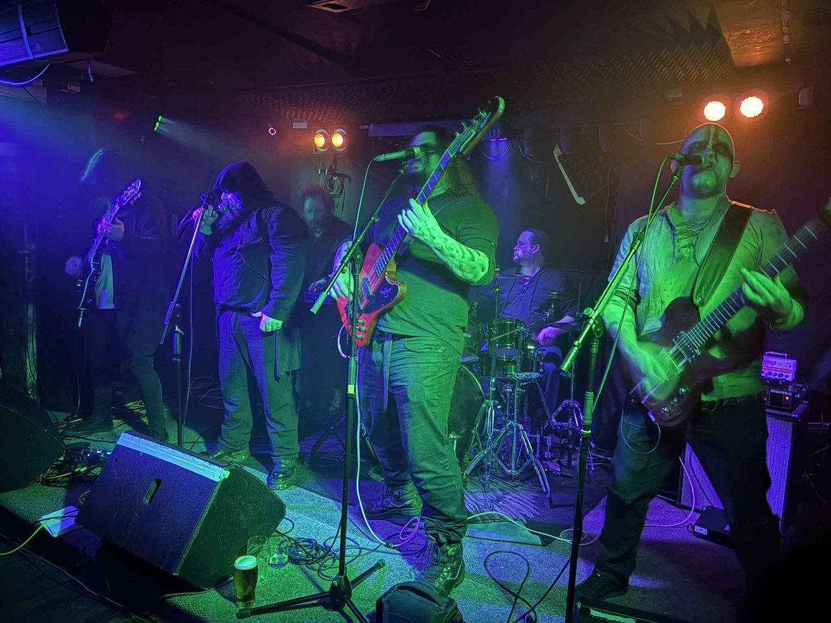 OldCorpseRoad's tweet photo. A few candids for our return

A huge thanks for all those that came out to support us and our bothers in @wolfbastard_official , @nefariousdusk and @necrocracymetal

A true night of British Black Metal 🤘

#ukblackmetalgigs #ukblackmetal #blackmetal #blackmetalband #ukbm https://t.co/ZxtY4UXEDy