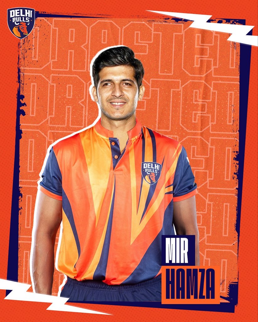 BullsT10_'s tweet photo. Swing, seam, and serious skill. @mirhamza_k is now part of the Bulls pack! 💥
#DelhiBulls | #DilSeDilli | #ADT10 | #CricketsFastestFormat | #InAbuDhabi | #BullsSquad #MirHamza https://t.co/eFSuVKTht1