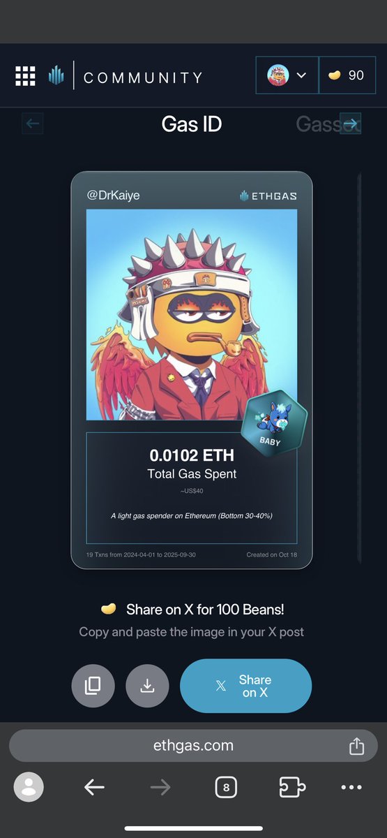 Just unlocked my Gas ID via ETHGas 🪪

I'm a baby Jack with 0.0102 ETH spent on gas fee

A light spender 😭
