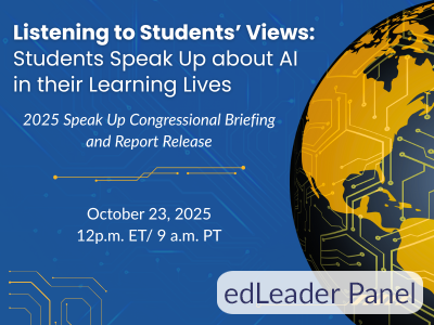 edwebnet's tweet photo. Students Speak Up About AI in Their Learning Lives 10/23 #edLeaderPanel @JulieEvans_PT @ProjectTomorrow #ProjectTomorrow https://t.co/VhPZWd06Ph https://t.co/Fl61pxQiKX