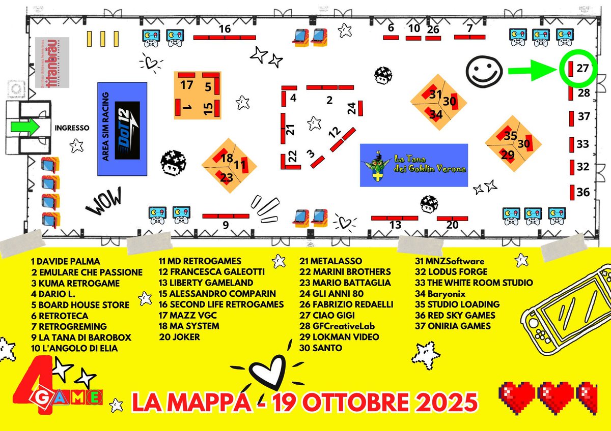 CiaoGiGiStudio's tweet photo. Domenica 19/10, saremo all'Area EXP di Cerea(VR) come espositori all'evento di 4Game! 
Venite a trovarci al tavolo 27 per provare Disciplinarium e Presbyteroi.
#event #videogame #boardgame #indiestudio #indiedev #indiegame #gamestudio #gamedev https://t.co/OBFBKtZRiI