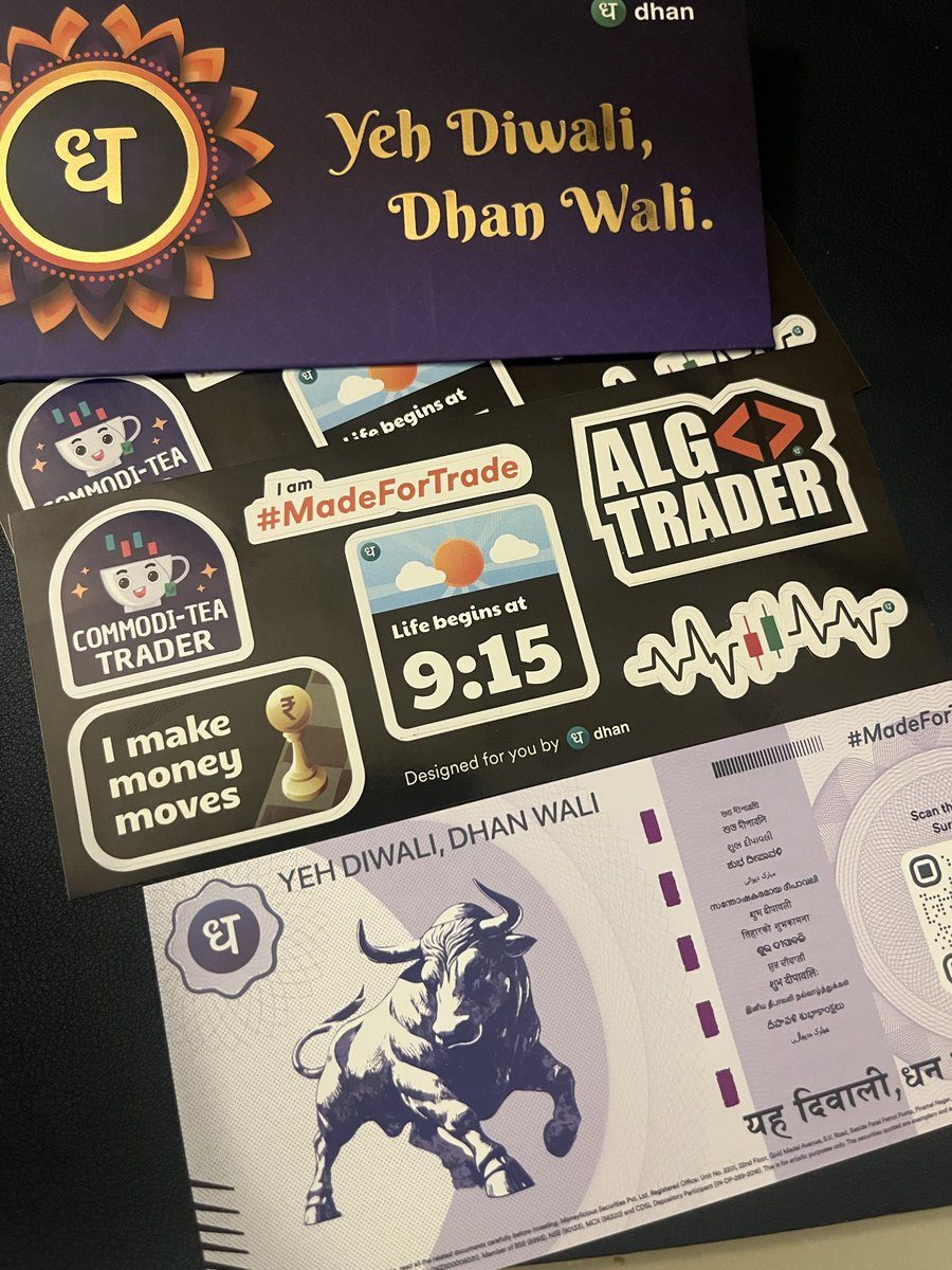 Such a nice way to market <a href="/DhanHQ/">Dhan - Made for Trade</a> 

Love the stickers.